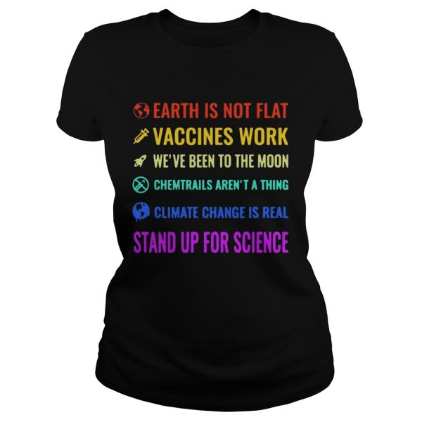 Official LGBT Earth is not flat vaccines work we ‘ve been to the moon shirt