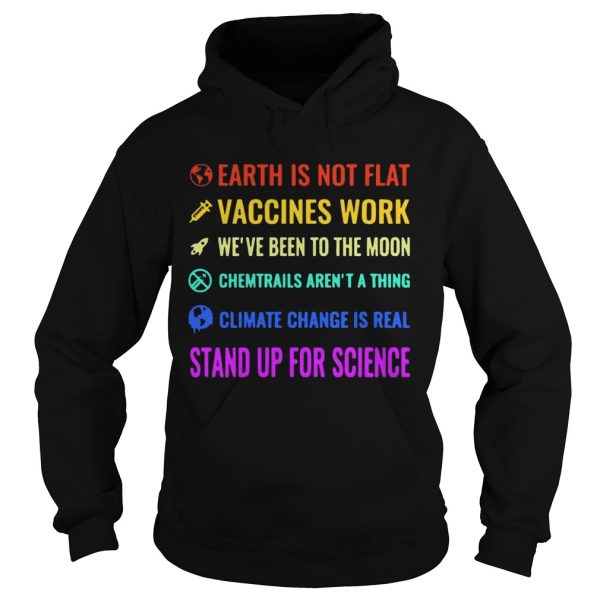 Official LGBT Earth is not flat vaccines work we ‘ve been to the moon shirt