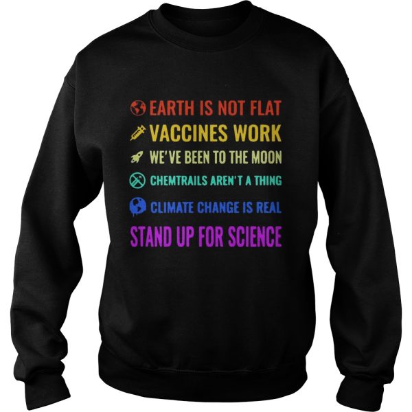 Official LGBT Earth is not flat vaccines work we ‘ve been to the moon shirt