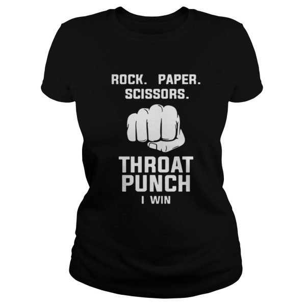 Official Rock Paper Scissors Throat Punch I Win Sweater