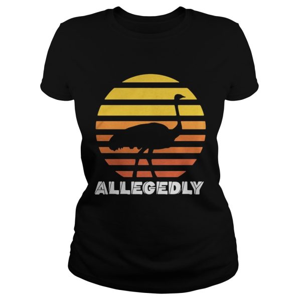 Official Vintage Allegedly Ostrich Retro Shirt