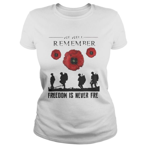 Official We are remember freedom is never free shirt