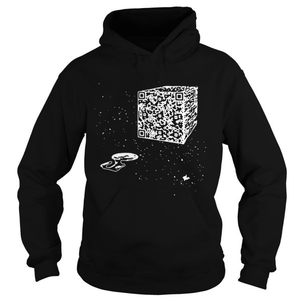 Official we are the borg resistance is futile space qr code men t-shirt