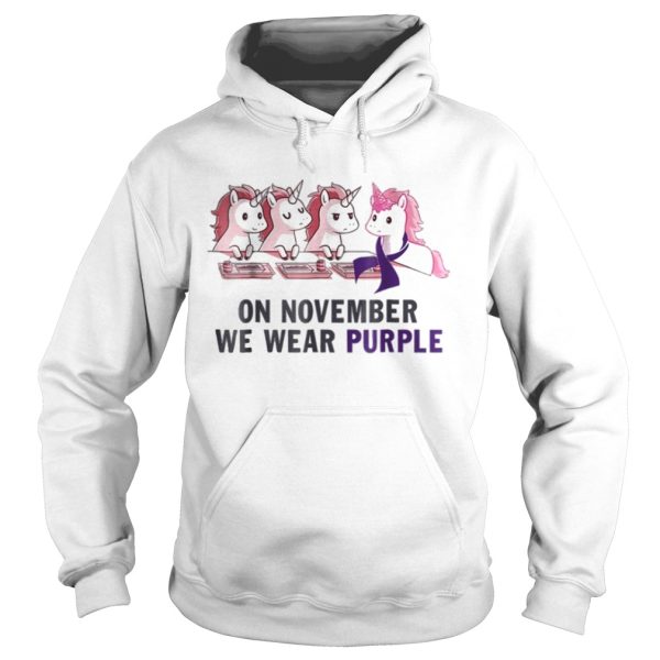 Pancreatic cancer unicorn on november we wear purple shirt