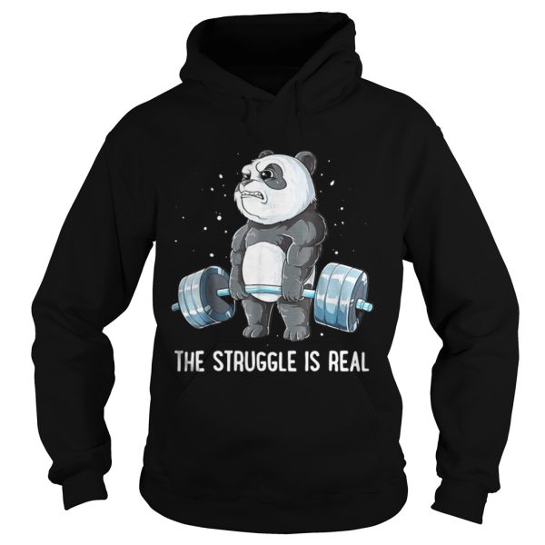 Panda Bear gym the struggle is real shirt
