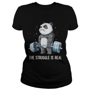 Panda Bear gym the struggle is real shirt 3