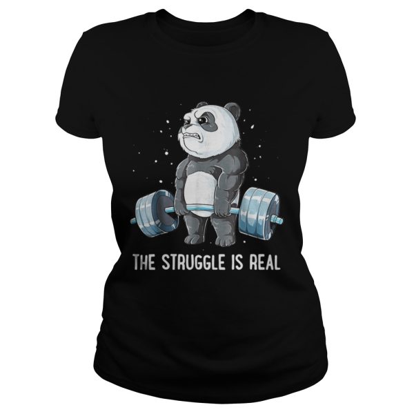 Panda Bear gym the struggle is real shirt