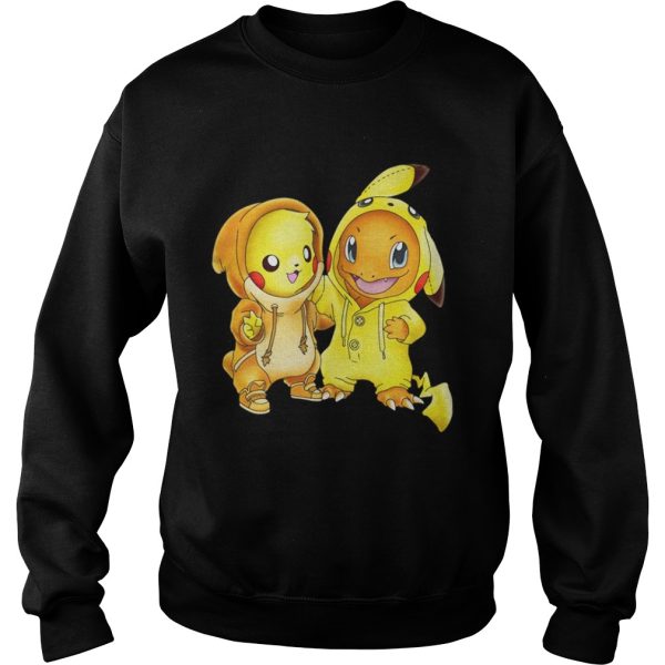 Pikachu and Pikachu Charmander pokemon shirt