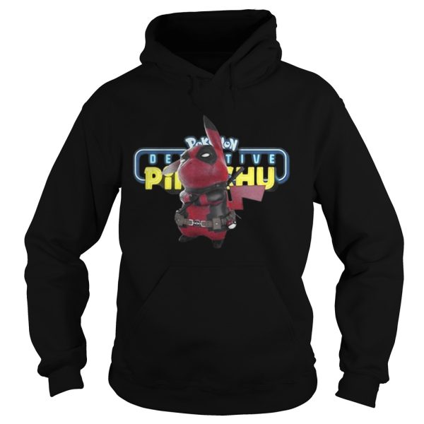Pikachu in Deadpool Cosplay shirt