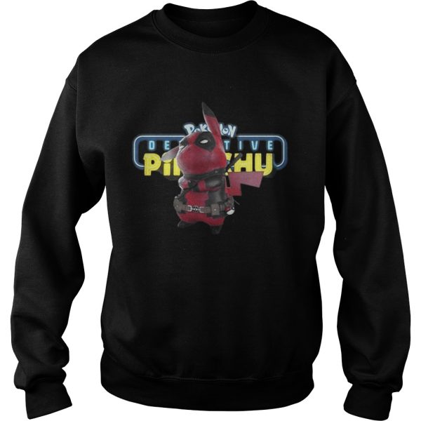 Pikachu in Deadpool Cosplay shirt