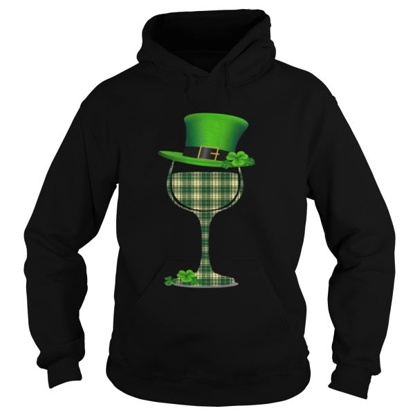 Plaid Irish Wine Glass Leprechaun St. Patricks Day T-Shirt