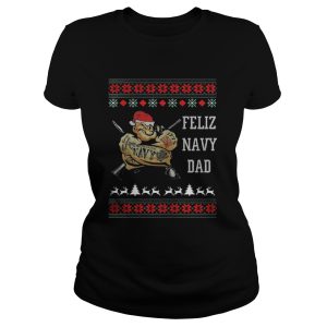 Popeye Feliz Navy Dad Christmas Shirt 2