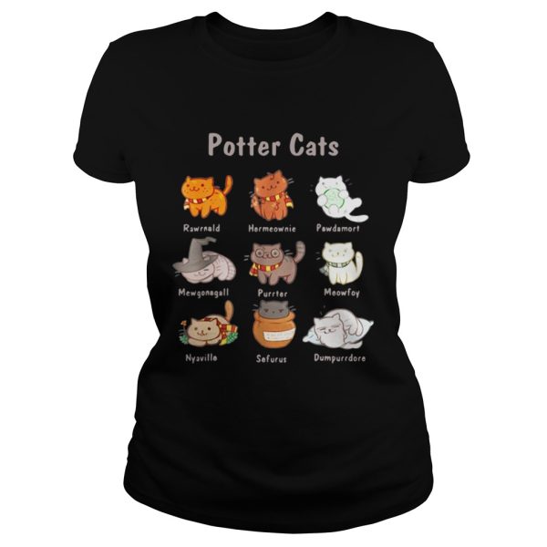 Potter cat Rawrnald Hermeownie Pawdamort Mewgonagall Purrter Meowfoy shirt