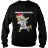 Rammstein Santa Unicorn Dabbing shirt