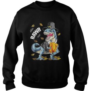 Rawr Dinosaur T rex Pilgrim Turkey shirt 3