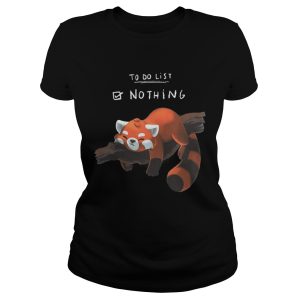 Red PandaLazy to do list shirt 1