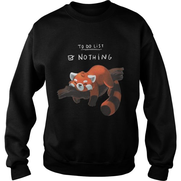 Red PandaLazy to do list shirt
