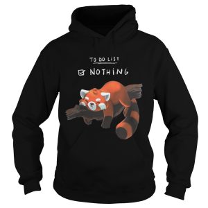 Red PandaLazy to do list shirt 3