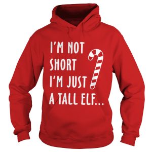 Red straw I'm not short i'm just a tall Elf shirt 4