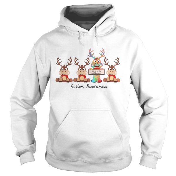 Reindeer dare to be different autism awareness shirt