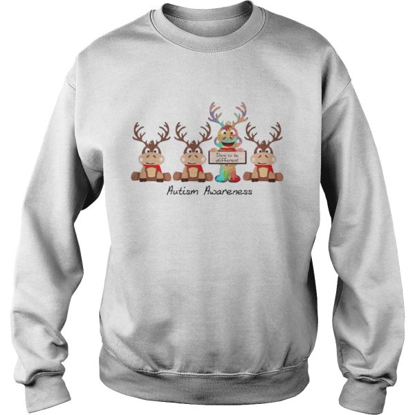Reindeer dare to be different autism awareness shirt