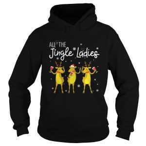 Reindeer drink wine all Jingle ladies Christmas shirt 2