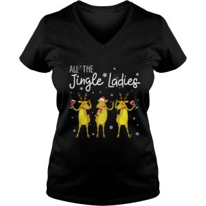 Reindeer drink wine all Jingle ladies Christmas shirt 3