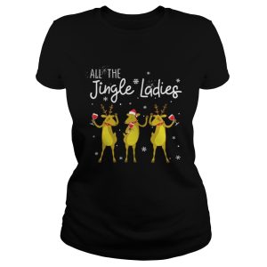Reindeer drink wine all Jingle ladies Christmas shirt 4