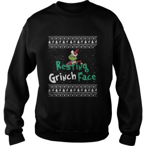 Resting Grinch Face Christmas Sweat shirt 1