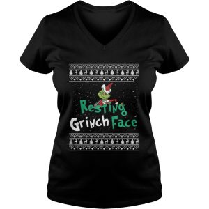 Resting Grinch Face Christmas Sweat shirt 3