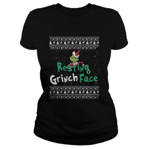 Resting Grinch Face Christmas Sweat shirt 4