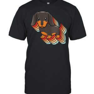 Retro Dachshund Vintage Doxie Mom Dad Wiener Dog shirt