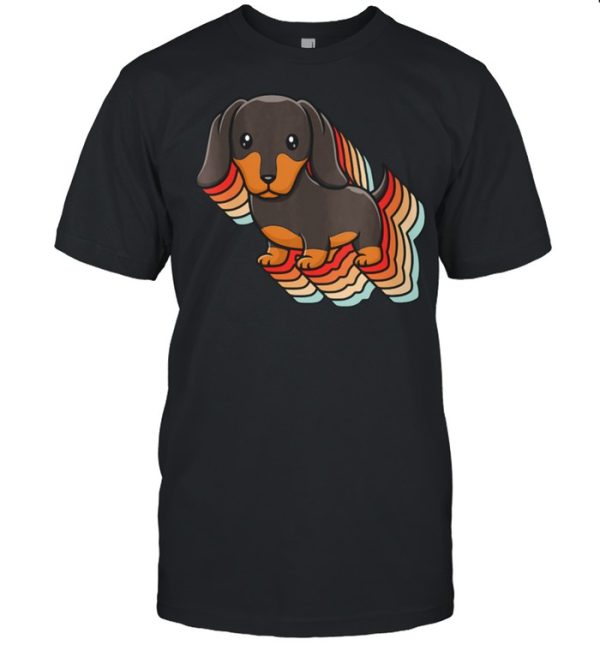 Retro Dachshund Vintage Doxie Mom Dad Wiener Dog shirt