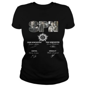 SPN Signature Dean Winchester Sam Winchester Castiel Crowley Shirt 1