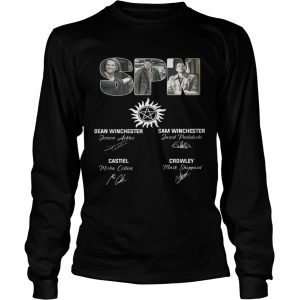 SPN Signature Dean Winchester Sam Winchester Castiel Crowley Shirt 3