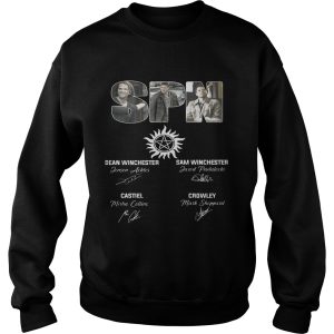 SPN Signature Dean Winchester Sam Winchester Castiel Crowley Shirt 4