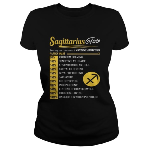 Sagittarius facts I awesome zodiac sign shirt