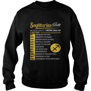 Sagittarius facts I awesome zodiac sign shirt 3