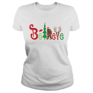 Santa Bigfoot believe Merry Christmas shirt 2