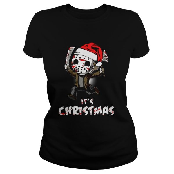 Santa Chibi Jason Voorhees its Christmas shirt