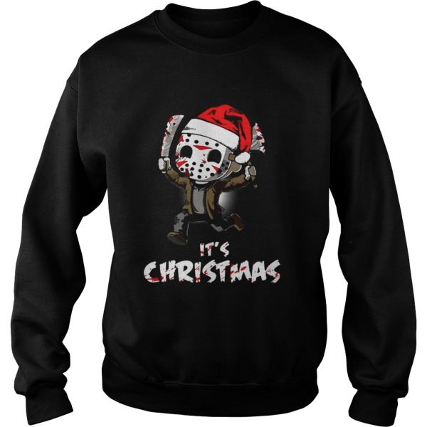 Santa Chibi Jason Voorhees its Christmas shirt