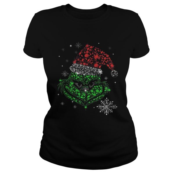 Santa Grinch diamond face Christmas shirt