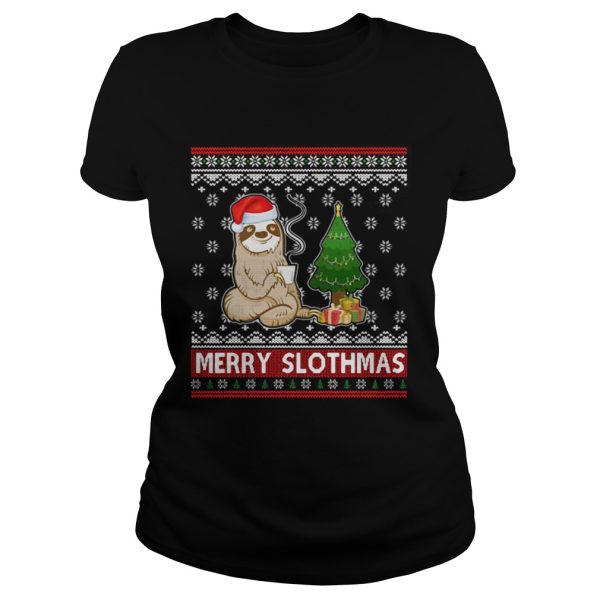 Santa Sloth coffee merry sithmas shirt