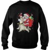 Santa riding Llamacorn christmas sweater