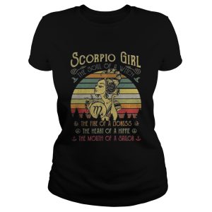 Scorpio girl the sound of a witch the fire of a lioness vintage sunset shirt 2