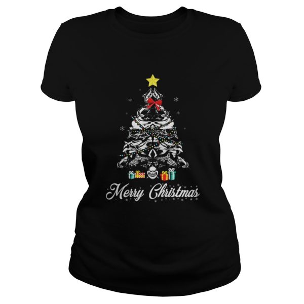 Shark Christmas tree shirt
