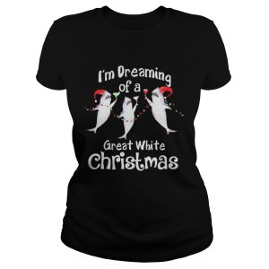 Shark santa Im dreaming of a great white christmas shirt 1 Shark santa Im dreaming of a great white christmas shirt 2