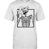 Skeleton Drinking Coffee Caffeine Cool Halloween T-shirt