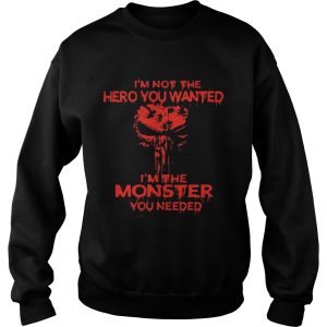 Skull I'm not the hero you wanted I'm the monster you needed shirt 1