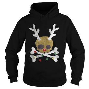 Skull Reindeer light christmas shirt 1